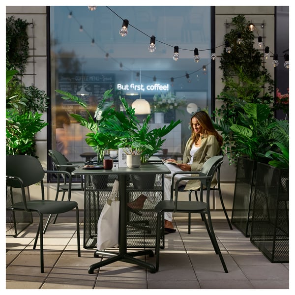 VISINGSÖ Jardinière, extérieur/vert profond, 29 ¼ "