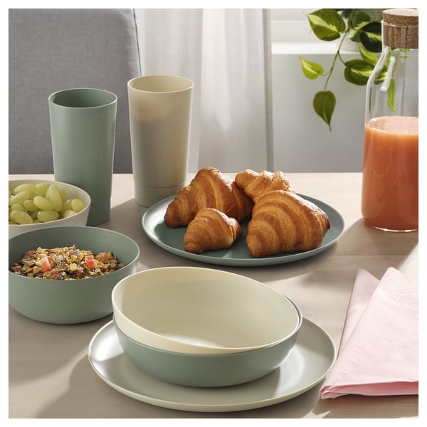 VITABBORRE Assiette creuse, vert, 8 "