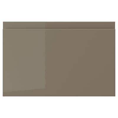 VOXTORP Façade de tiroir, ultrabrillant gris-brun foncé, 15x10 "