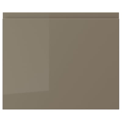 VOXTORP Façade de tiroir, ultrabrillant gris-brun foncé, 18x15 "