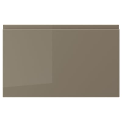 VOXTORP Façade de tiroir, ultrabrillant gris-brun foncé, 24x15 "