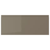 VOXTORP Façade de tiroir, ultrabrillant gris-brun foncé, 24x10 "