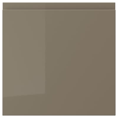 VOXTORP Façade de tiroir, ultrabrillant gris-brun foncé, 15x15 "