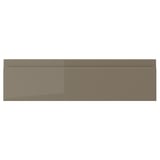 VOXTORP Façade de tiroir, ultrabrillant gris-brun foncé, 18x5 "