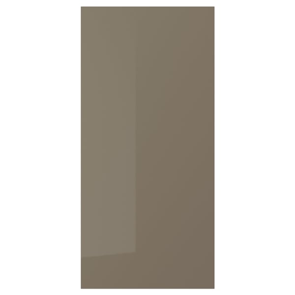 VOXTORP Panneau latéral de finition, ultrabrillant gris-brun foncé, 15x32 1/2 "
