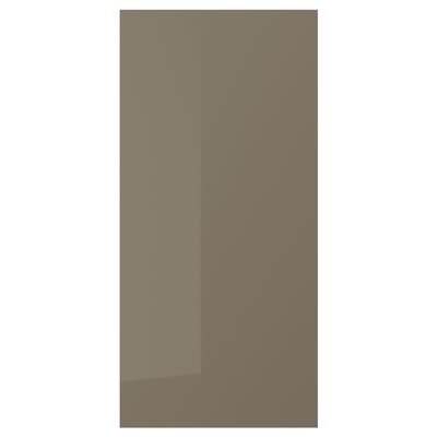 VOXTORP Panneau latéral de finition, ultrabrillant gris-brun foncé, 15x32 1/2 "