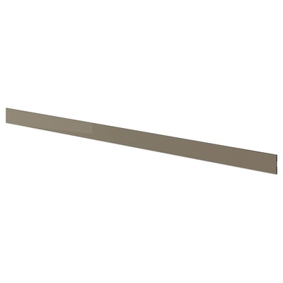 VOXTORP Plinthe, ultrabrillant gris-brun foncé, 84x4 1/2 "