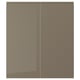 Option : VOXTORP Porte arm inf angle 2p, gauche/ultrabrillant gris-brun foncé, 13x30 "