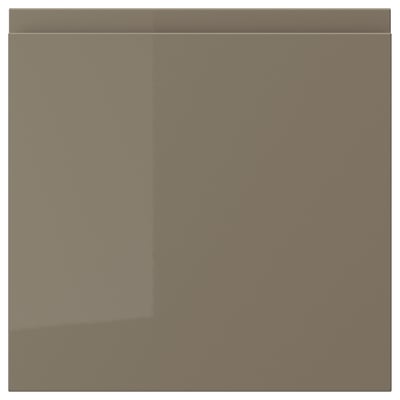 VOXTORP Porte, ultrabrillant gris-brun foncé, 15x15 "