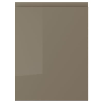 VOXTORP Porte, ultrabrillant gris-brun foncé, 15x20 "