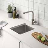VRESJÖN Évier à encastrer, 1 bac, acier inox, 14 5/8x17 3/8 "