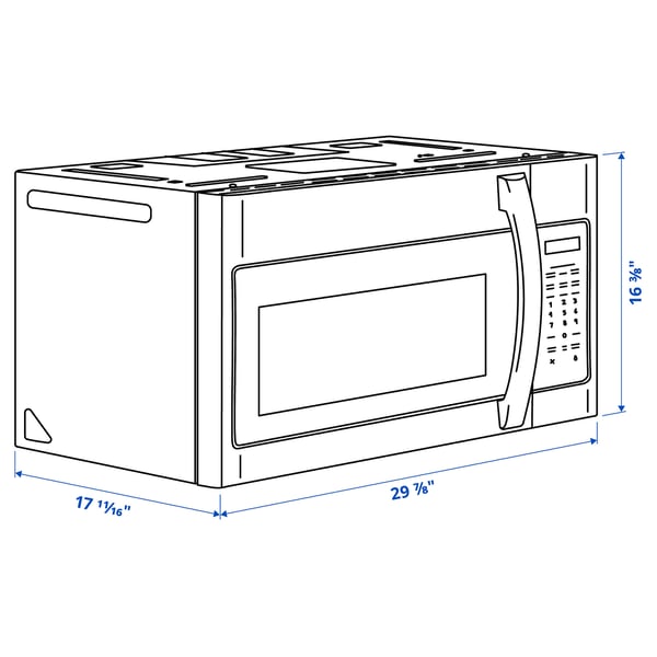 YGSBO M-o convec vérit inst au-dess cuis, acier inox, 30 "