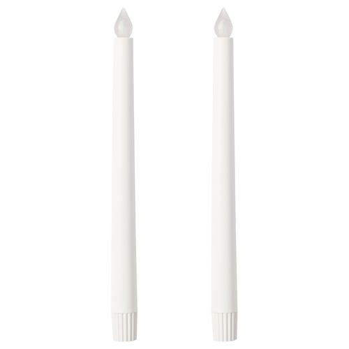 ÄDELLÖVTRÄD Kerze, LED, weiß/innen, 28 cm