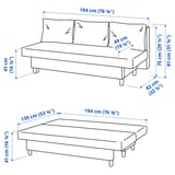 ÄLVDALEN 3er-Bettsofa, Knisa graubeige