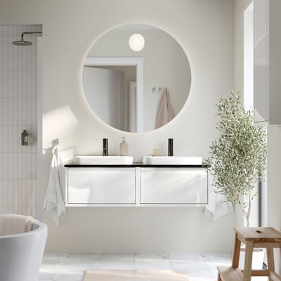 ÄNGSJÖN / BACKSJÖN Waschbeckenschrank/Waschbecken