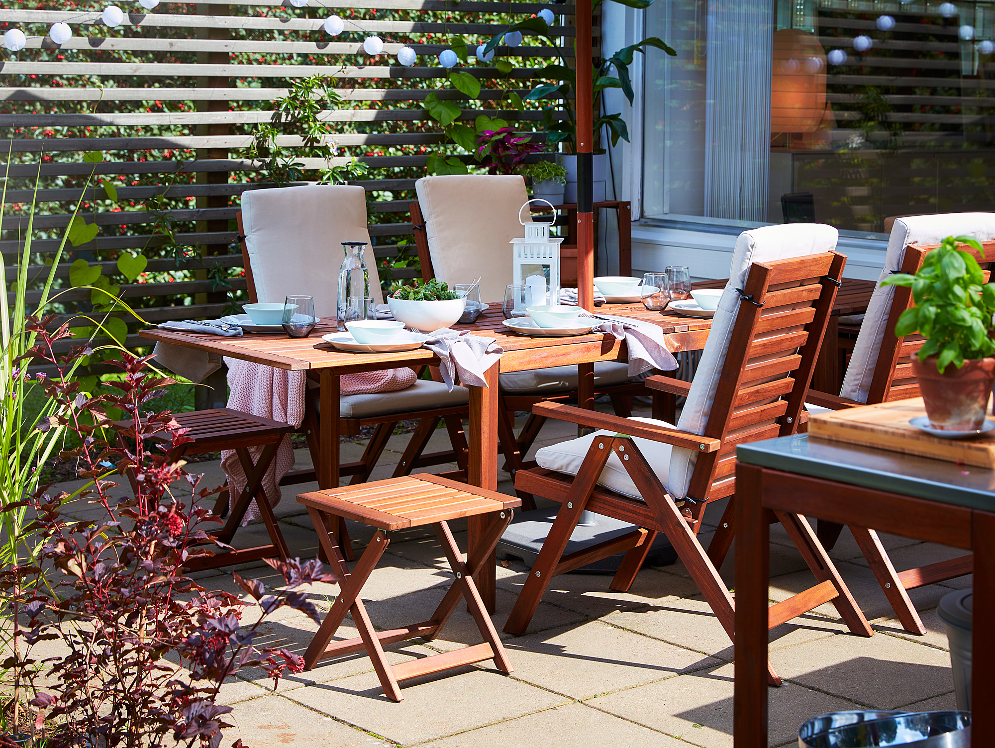 ÄPPLARÖ Hocker/außen, faltbar braun las. - IKEA Schweiz