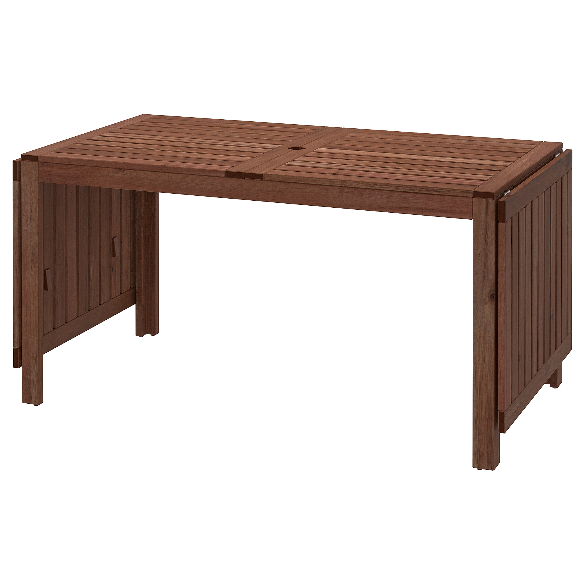 ÄPPLARÖ Klapptisch/außen, braun las., 140/200/260x78 cm - IKEA Schweiz