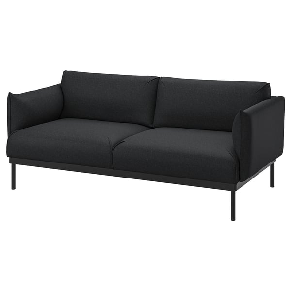 ÄPPLARYD 2er-Sofa, Gunnared schwarz/grau