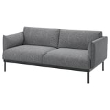 ÄPPLARYD 2er-Sofa, Lejde grau/schwarz