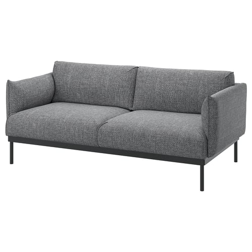ÄPPLARYD 2er-Sofa - Lejde grau/schwarz