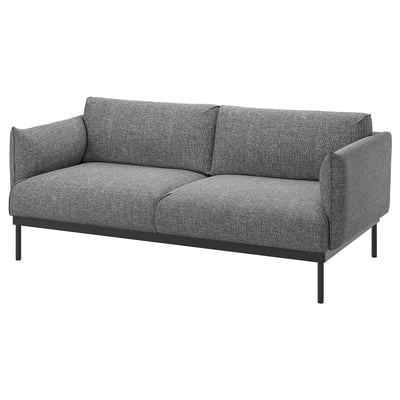 ÄPPLARYD 2er-Sofa, Lejde grau/schwarz
