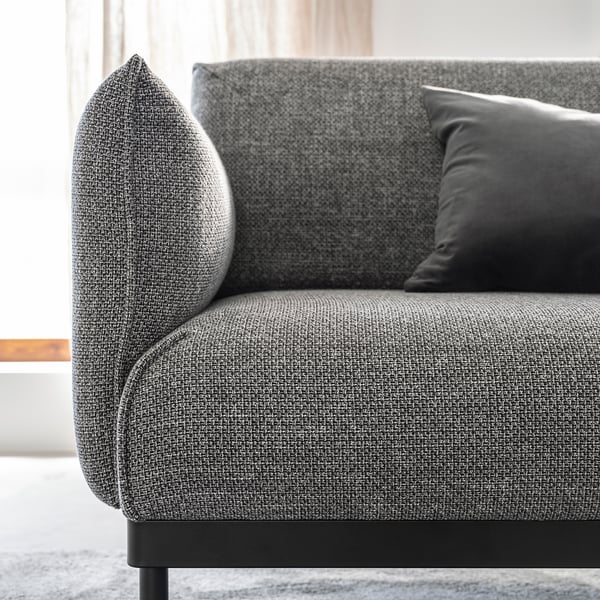 ÄPPLARYD 2er-Sofa, Lejde grau/schwarz