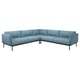 Option: ÄPPLARYD Ecksofa 4-sitzig, Gunnared hellblau