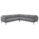 Option: ÄPPLARYD Ecksofa 4-sitzig, Lejde grau/schwarz