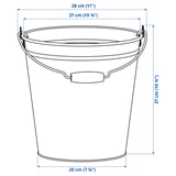 ÅKERBÄR Eimer/Übertopf, drinnen/draußen dunkelblau, 10 l