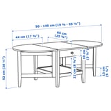 ARKELSTORP Couchtisch, schwarz, 65x140x52 cm