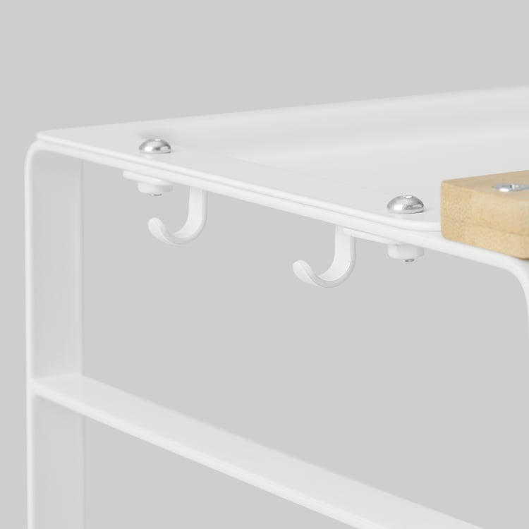 AVSTEG Miniregal für Arbeitsplatte, Bambus/weiss, 40x21 cm IKEA Schweiz