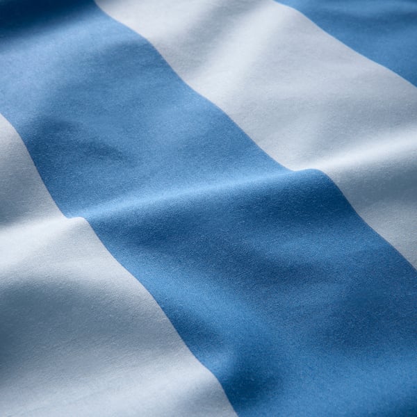 BARNDRÖM Bettwäsche-Set, 2-teilig, blau grün/Streifen, 150x200/50x60 cm