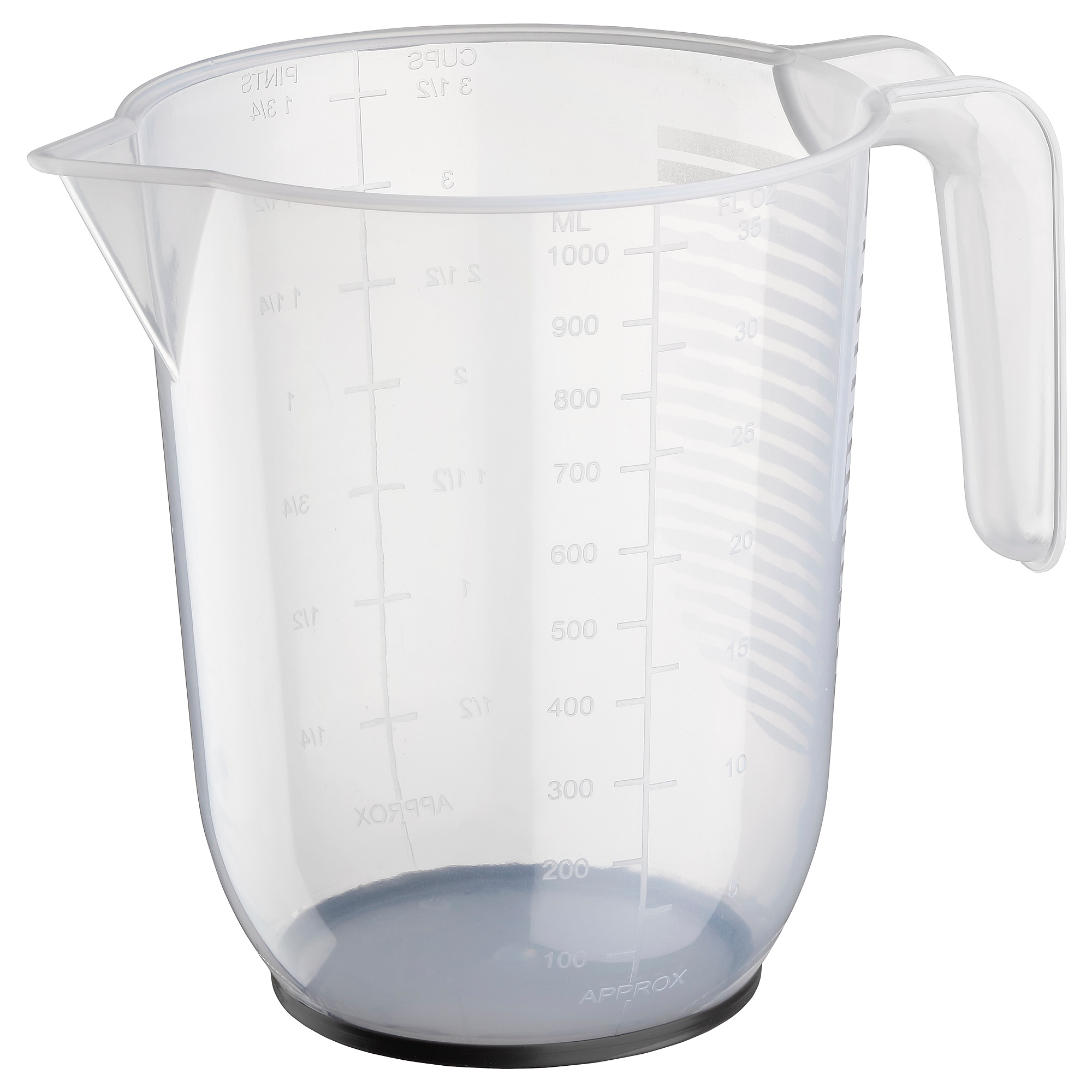 BEHÖVA Messbecher, transparent/grau, 1 l - IKEA Schweiz
