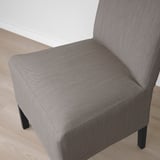 BERGMUND Stuhl mit halblangem Bezug, schwarz/Nolhaga grau/beige