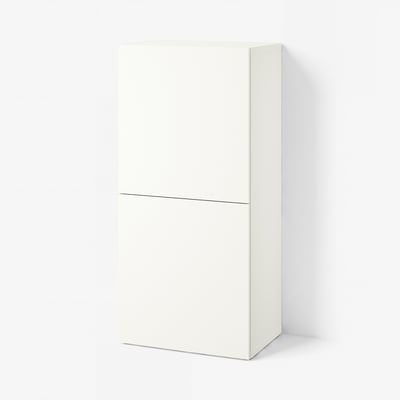 BESTÅ Regal mit Türen, weiß Lappviken/weiß, 60x42x129 cm
