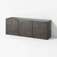 BESTÅ Schrankkombination für Wandmontage, dunkelgrau/Kallviken Betonmuster, 180x42x64 cm