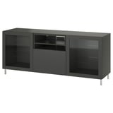 BESTÅ TV-Bank mit Schubladen, dunkelgrau Sindvik/Lappviken/Stubbarp dunkelgrau, 180x42x74 cm
