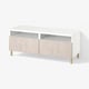 BESTÅ TV-Bank mit Schubladen, weiß/Bergsviken/Ösarp beige, 120x42x48 cm