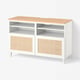 BESTÅ TV-Bank mit Türen, weiß/Studsviken/Kabbarp weiß, 120x42x76 cm