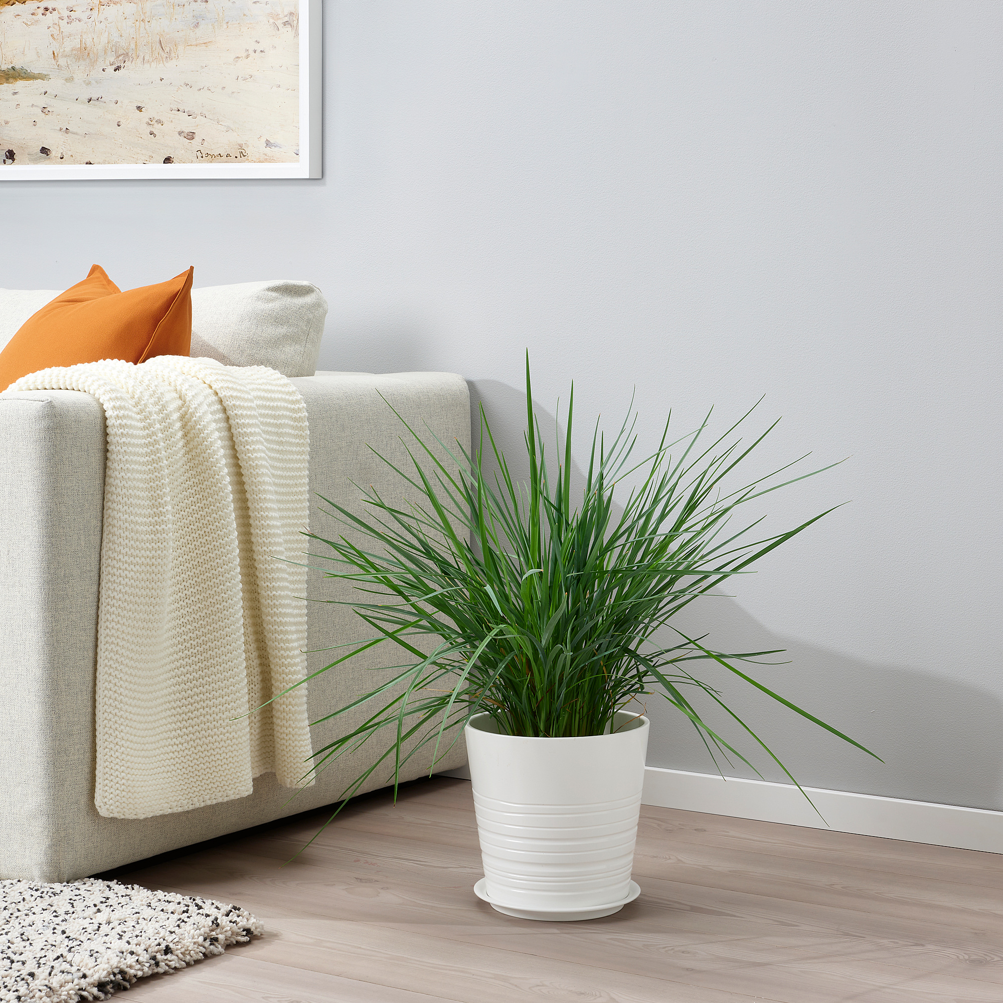 BIKARBONAT Untersetzer für Blumentopf, drinnen/draußen weiß, 21 cm