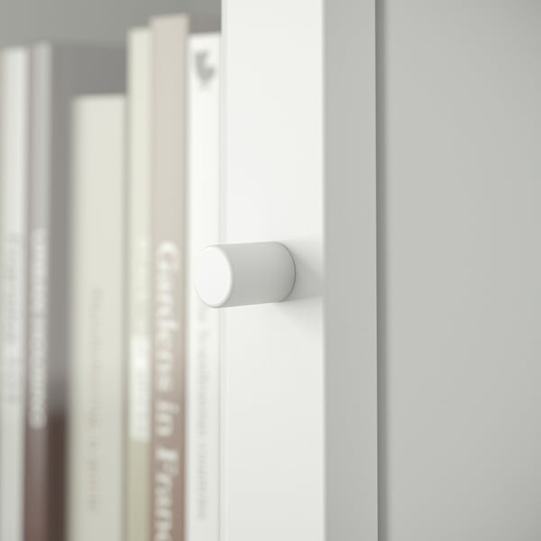BILLY / OXBERG Bücherregal mit Glastür, weiß/Glas, 40x30x237 cm