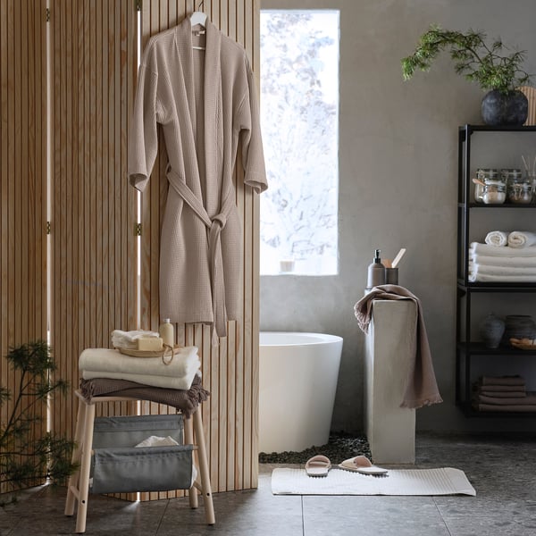 BJÄLVEN Bademantel, beige, L/XL
