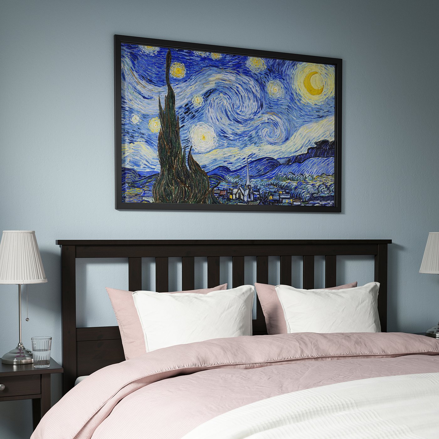 BJÖRKSTA Gerahmtes Bild - Sternennacht, schwarz - IKEA Schweiz