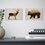 BJÖRNAMO Bild 2 St., Wilde Tiere II, 30x20 cm