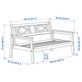 BONDHOLMEN 2er-Sofa/außen, weiß/beige/Järpön/Duvholmen anthrazit
