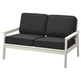 BONDHOLMEN 2er-Sofa/außen, weiß/beige/Järpön/Duvholmen anthrazit