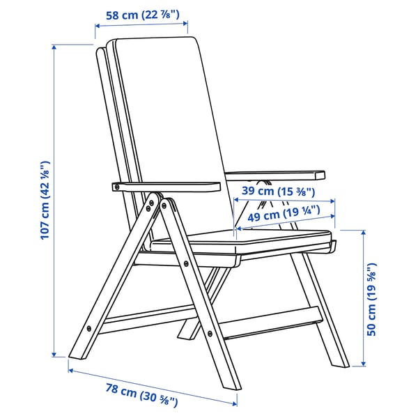 BONDHOLMEN Tisch+4 Hochlehner/außen, weiß/beige/Järpön/Duvholmen anthrazit