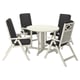 BONDHOLMEN Tisch+4 Hochlehner/außen, weiß/beige/Järpön/Duvholmen anthrazit