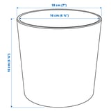 BOYSENBÄR Übertopf, drinnen/draußen hellgrau, 15 cm