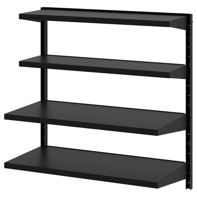 BROR Wandregalkombination, schwarz, 88x30/45x90 cm